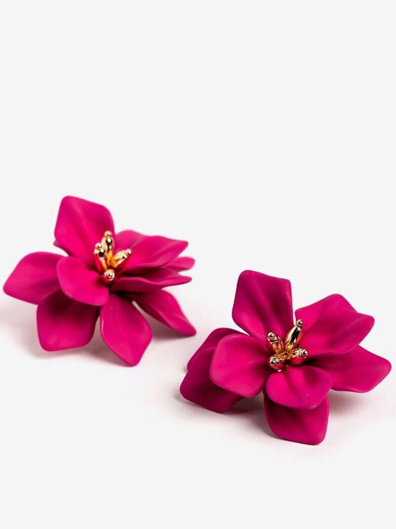 Pendientes Fucsia FLOR (Vilanova) - Imagen 2