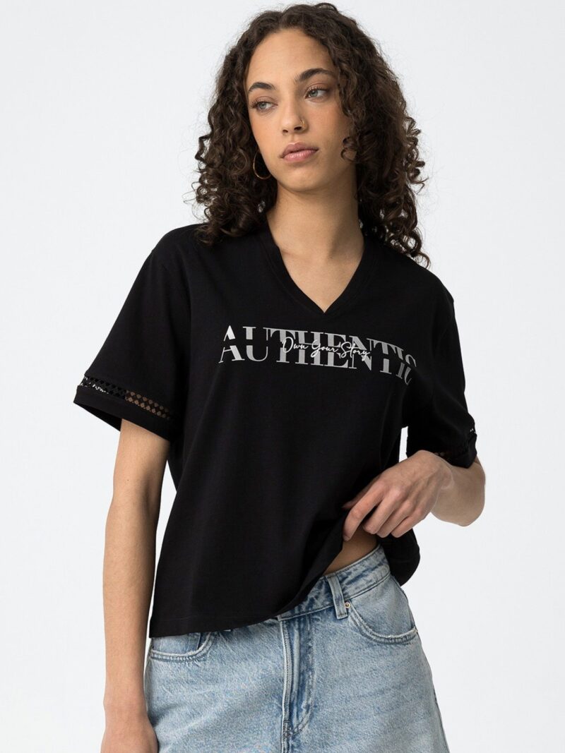 Camiseta Negra ALEGRA (Tiffosi)
