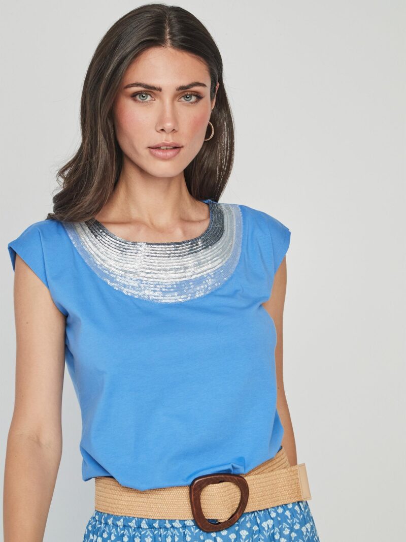 Camiseta Azul COLLAR (Dandara)