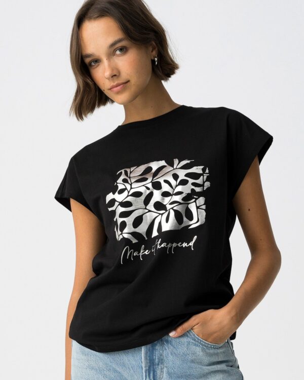 Camiseta Negra HAPPY (Tiffosi)