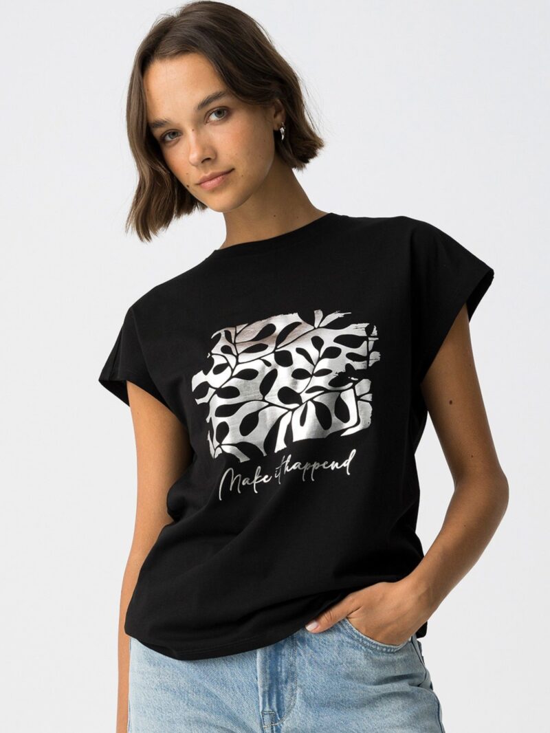 Camiseta Negra HAPPY (Tiffosi)