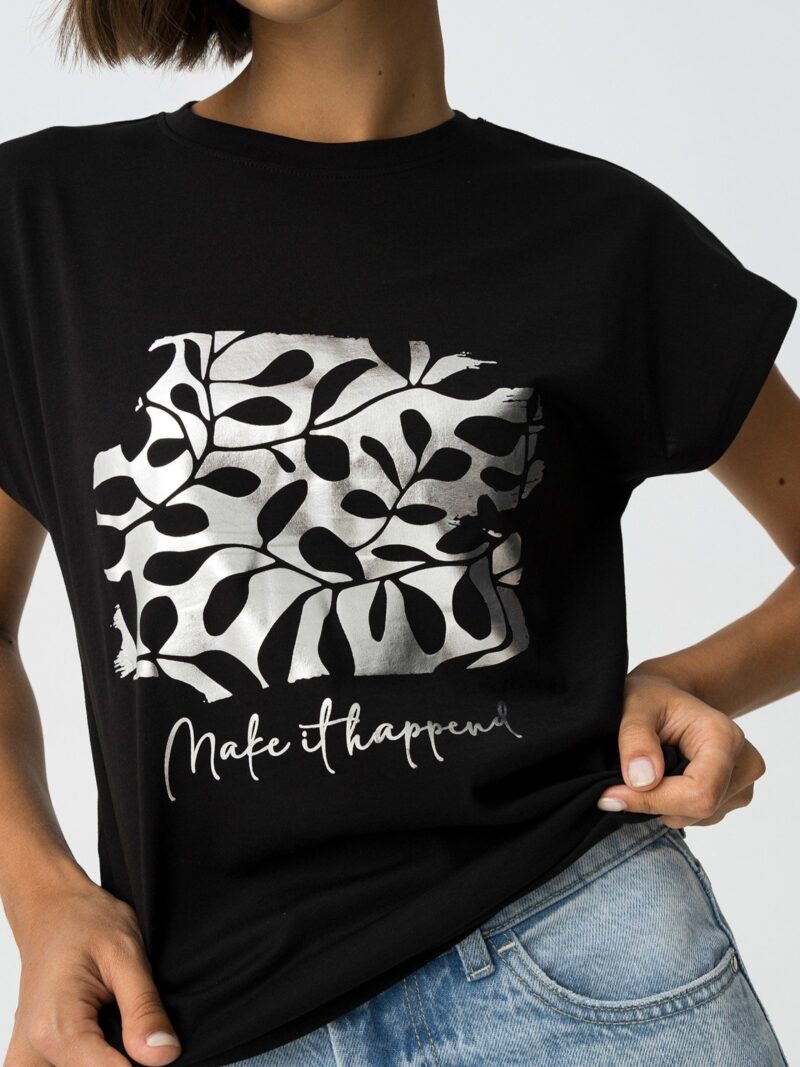 Camiseta Negra HAPPY (Tiffosi) - Imagen 2