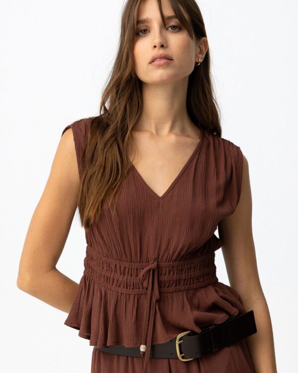 Top Marrón CAMELIA (Tiffosi)