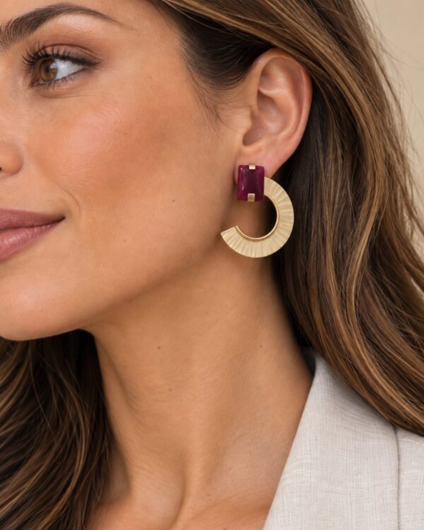 Pendientes Fucsia LLUNA